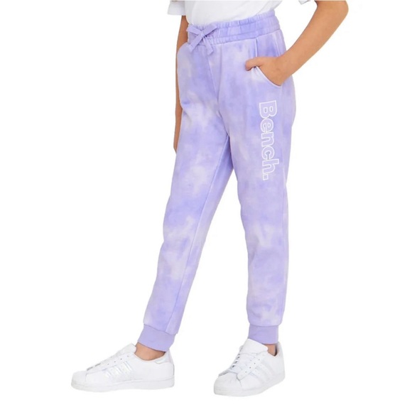 Bench Kids size 14/16 casual elastic waist joggers Sweatpants in Purple Tie-Dye - Picture 1 of 7